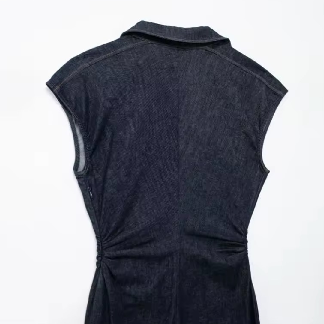 Indigo Midi-Kleid
