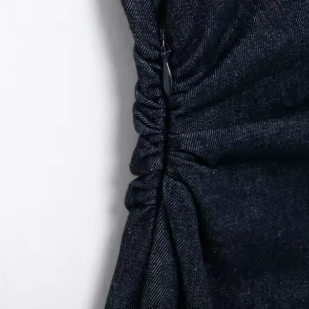 Indigo Midi-Kleid