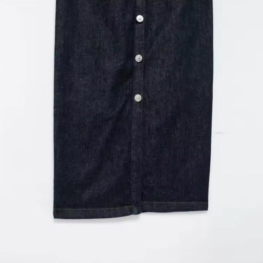 Indigo Midi-Kleid
