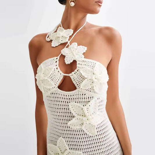 Strickkleid mit Blumen
