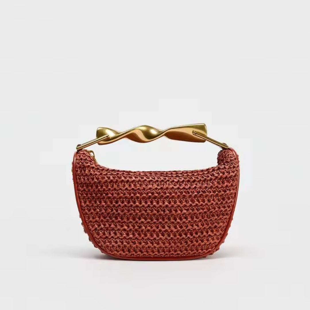Handtasche mit Goldgriff