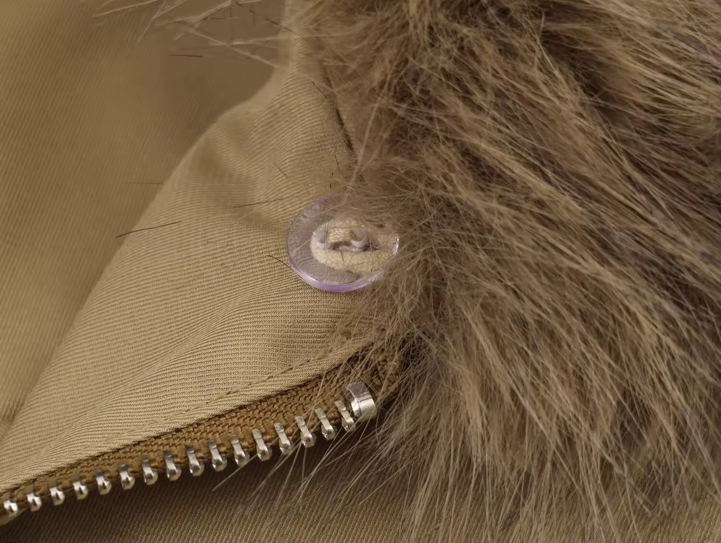 Jacke mit Kunstpelz-Kragen