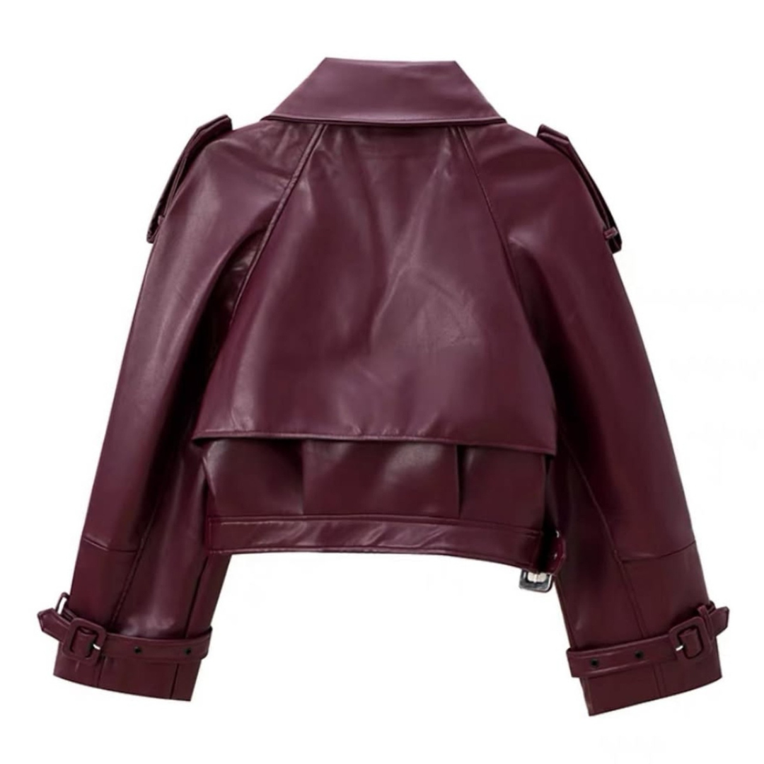 Lederjacke mit Gürtel
