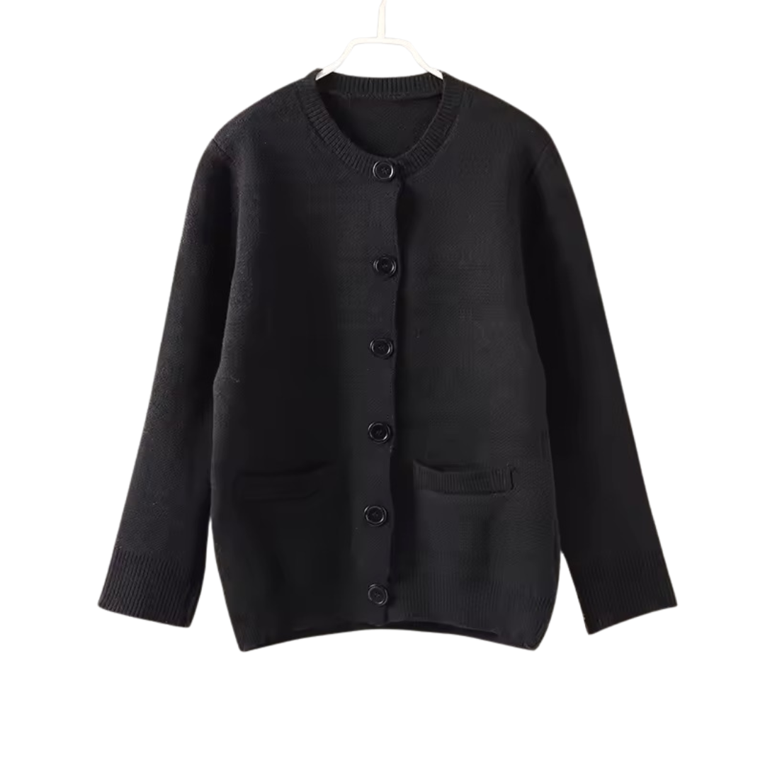 Elegante schwarze Strickjacke