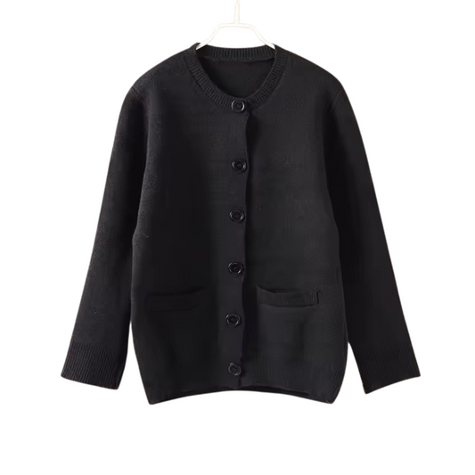 Elegante schwarze Strickjacke