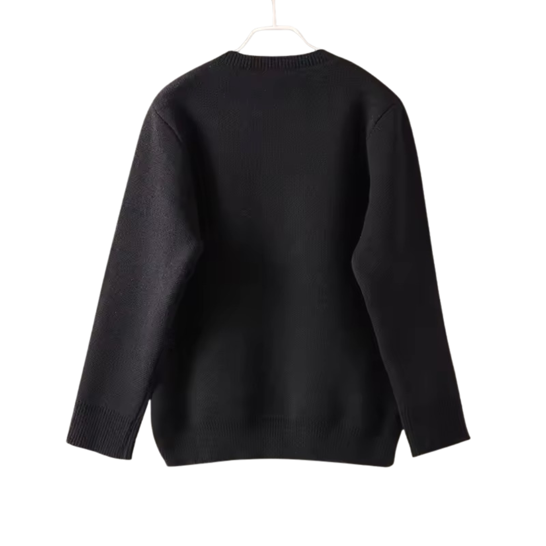 Elegante schwarze Strickjacke
