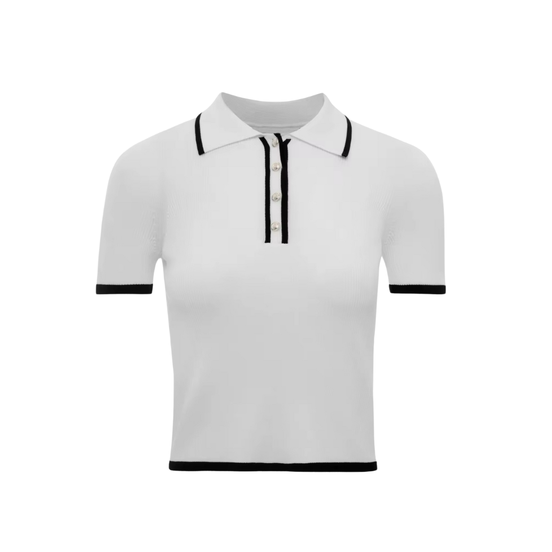 Strickshirt mit Polokragen