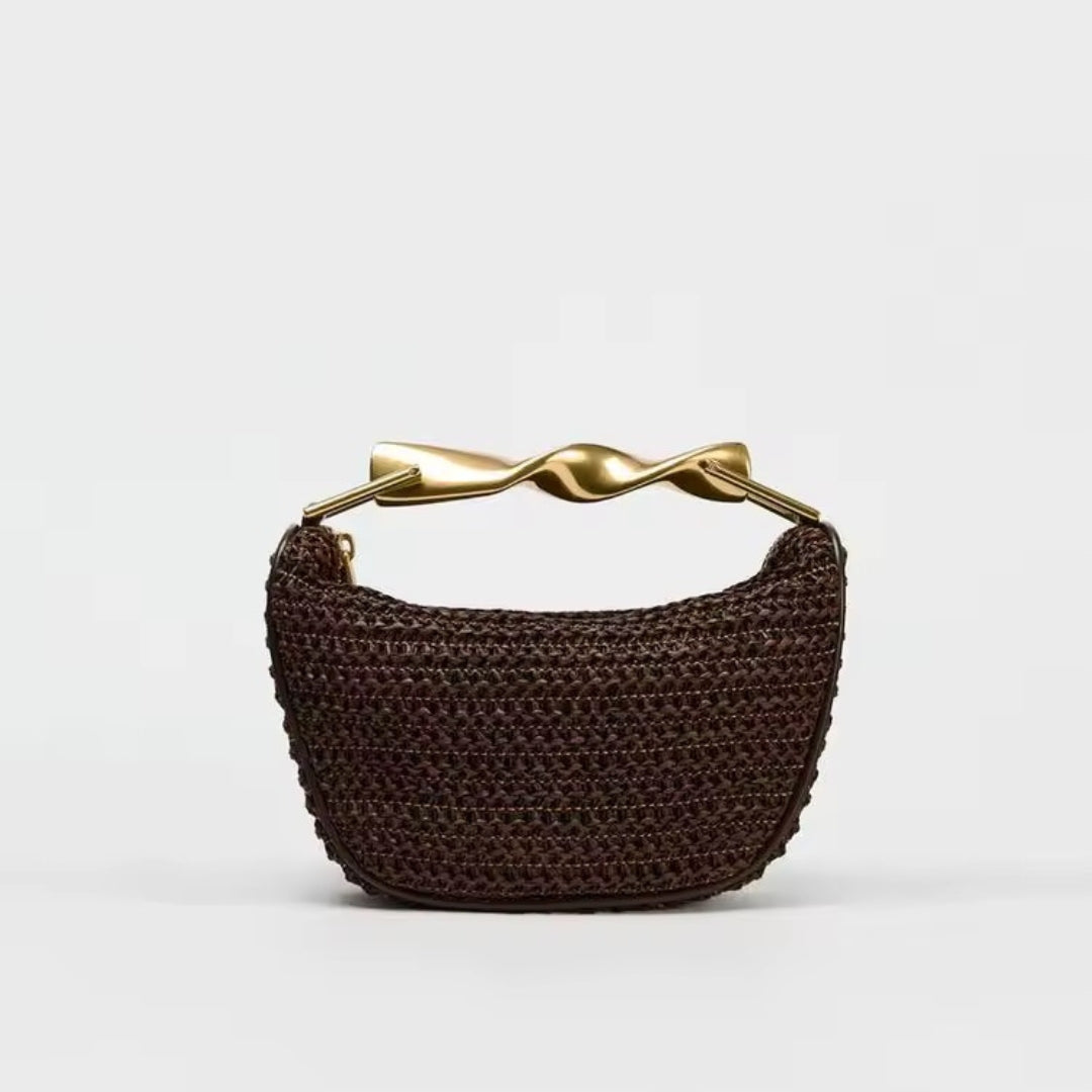 Handtasche mit Goldgriff
