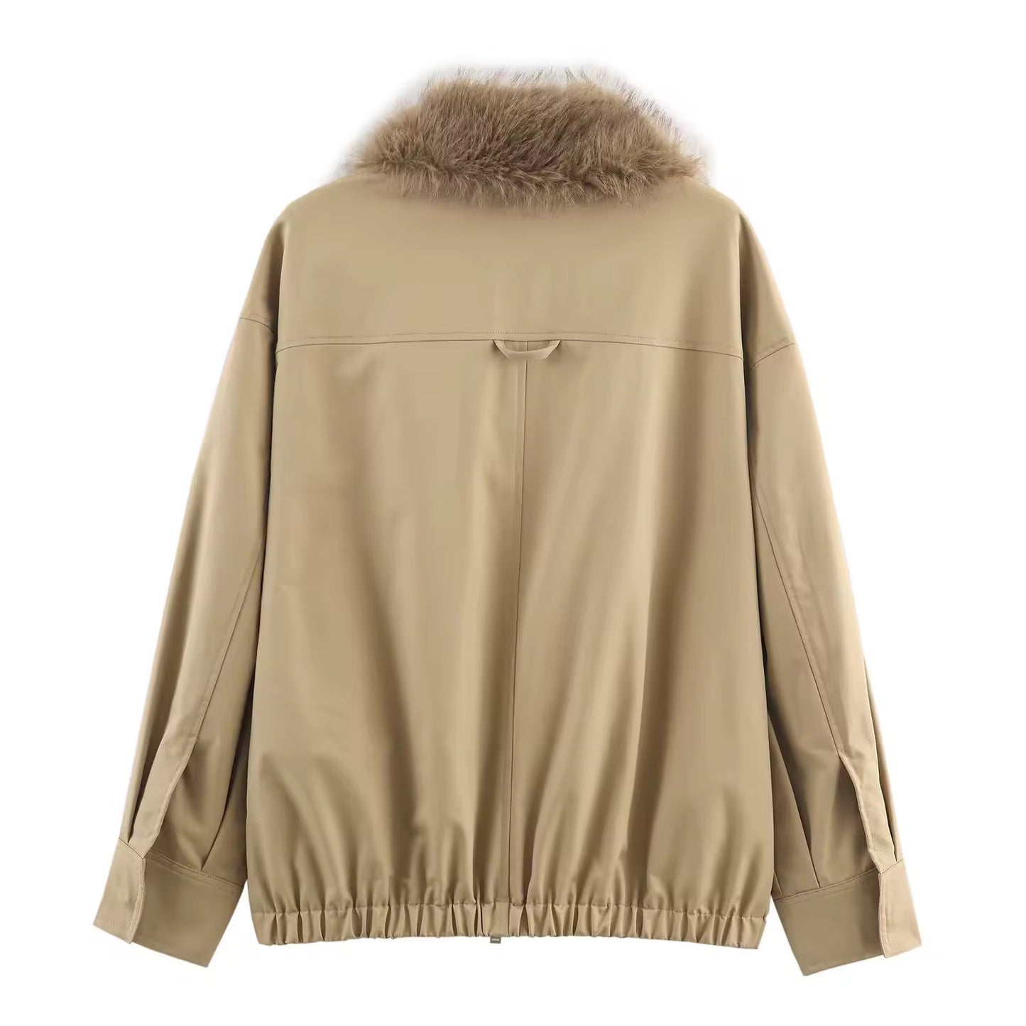 Jacke mit Kunstpelz-Kragen