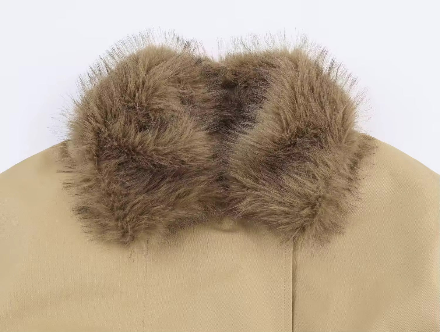 Jacke mit Kunstpelz-Kragen