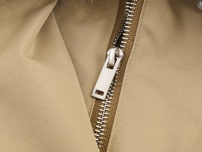 Jacke mit Kunstpelz-Kragen