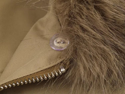 Jacke mit Kunstpelz-Kragen